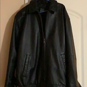 Jos A Bank leather coat